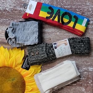 NWT Bundle of 4 Boot Socks Brown, Tan & Grey (Noelle)